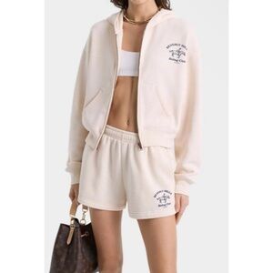 SPORTY & RICH Beverly Hills Riding Club Zip-Up Hoodie + Shorts Set